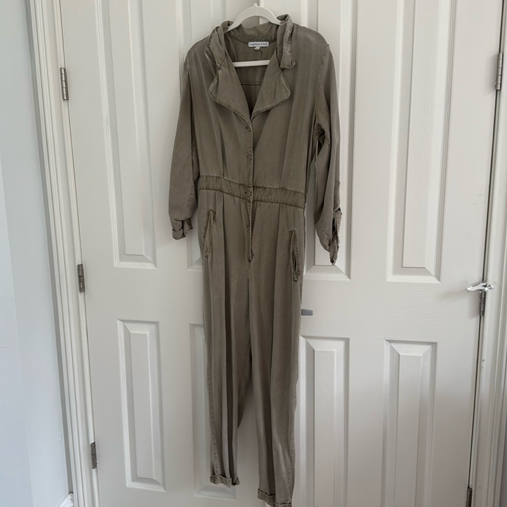 Khaki/Taupe Young Fabulous & Broke Painters Jumpsuit